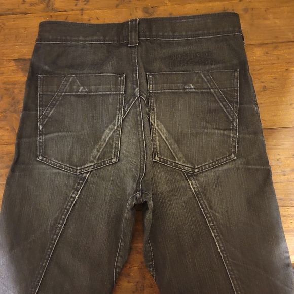 Tap A L'oeil black distressed wash biker Jean - Picture 3 of 15